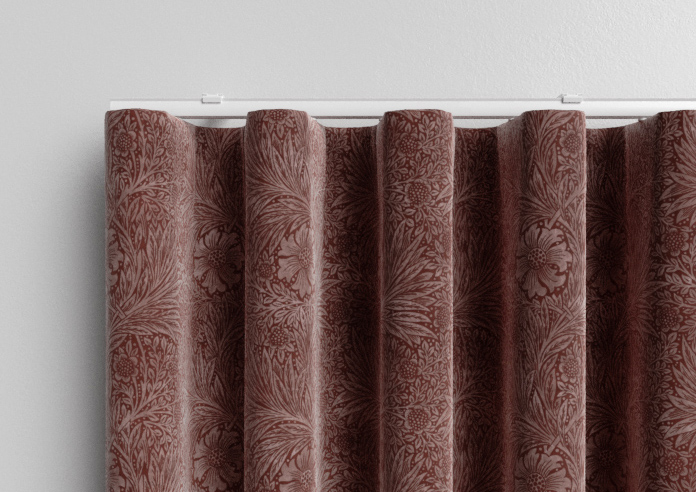 William Morris At Home Marigold Velvet, Berry - Made to Measure Curtains - Image 13